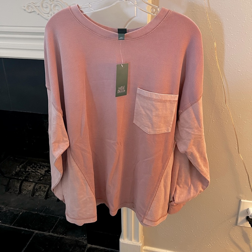 Pink pullover top